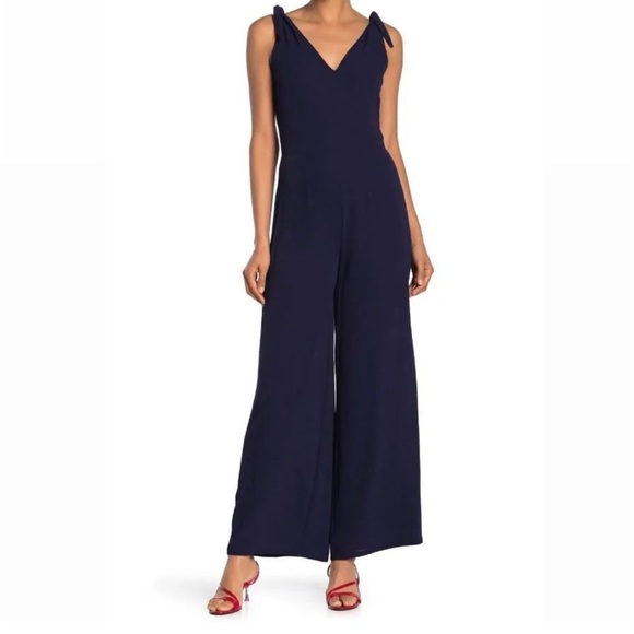 Betsey Johnson Pants - Betsey Johnson Navy Blue Sleeveless Jumpsuit Sz 10 NWT